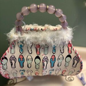 Y2K Flip Flop Purse Lamp Beaded Handle Novelty Handbag Light